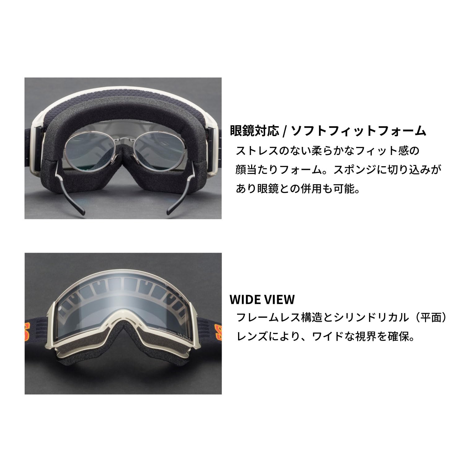 Amazon.co.jp: Swans 24-25 RACAN Snow Goggles, Compatible with